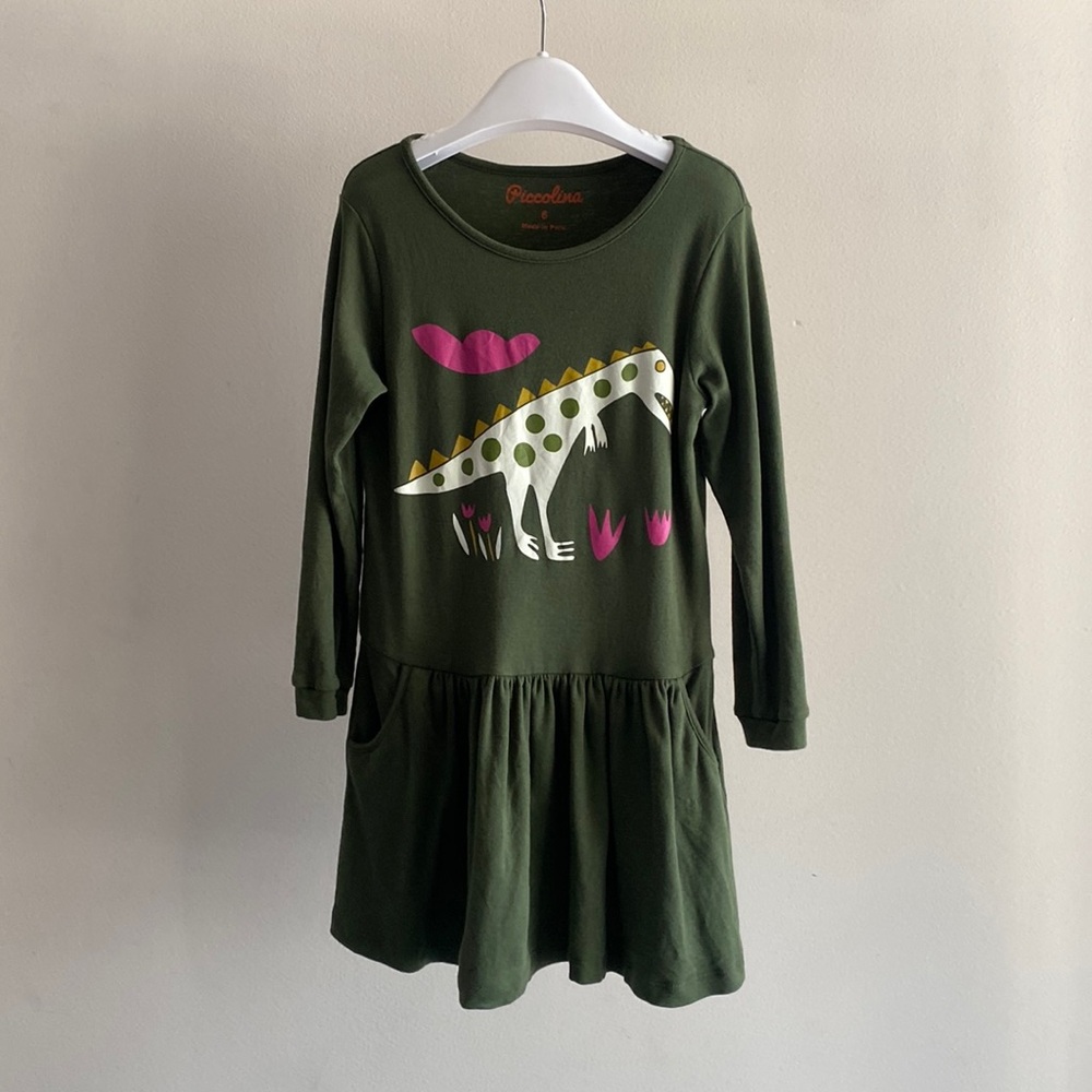 Piccolina Dinosaur Easy Knit Dress